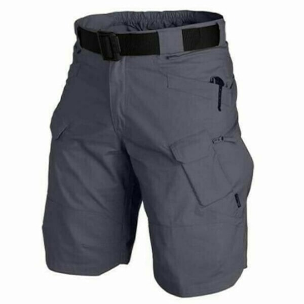 2021 Opgraderede Vandtætte Shorts Herre Cargo Shorts Afslappet Pasform Vandafvisende Arbejds Vandre Shorts Udendørs Aktivitet Gray 5XL