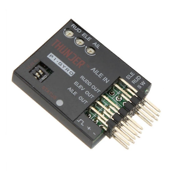 P1-gyro 3-akset Flight Controller Stabilisator System Gyro Til Fast Flyvende Vinge Sort