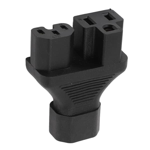 IEC320 C14 til C13 og 515R Strømadapter Han til Hun Strømstik Splitter Adapter til Bordlampe Printer