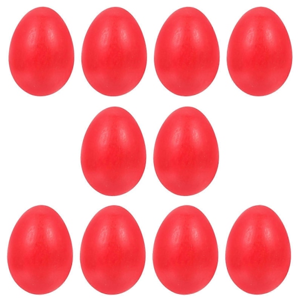 10 st Simulation Ägg Trä Ägg Modell Bordsdekoration Påskägg
