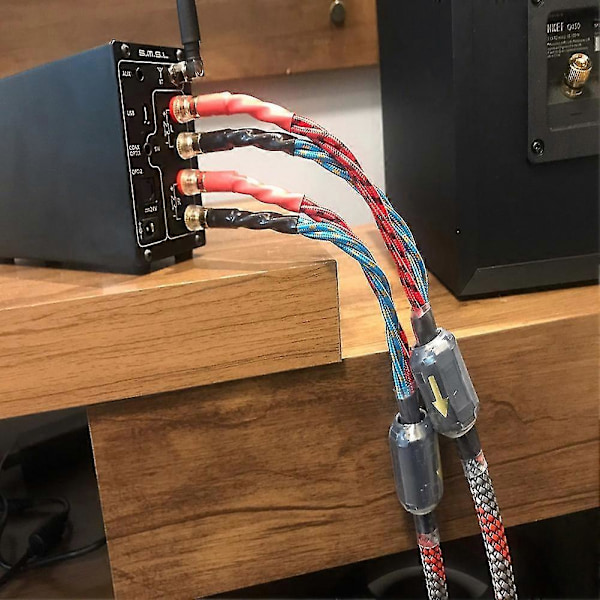 Et par iltfri kobber (ofc) audio Hifi højttalerkabel Hi-fi High-end forstærker højttalerkabel (16c