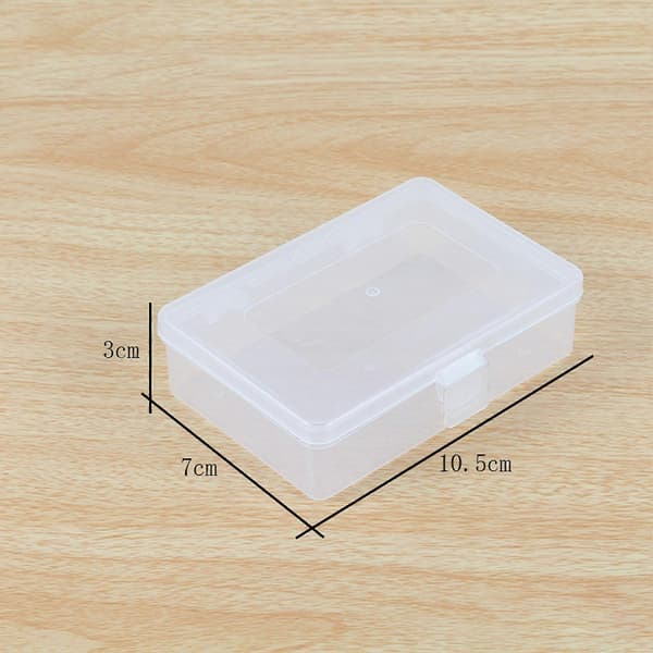 Rektangulär Klar Plastbehållare Undervisningsmaterial Mynt Pärlor Förvaringslåda