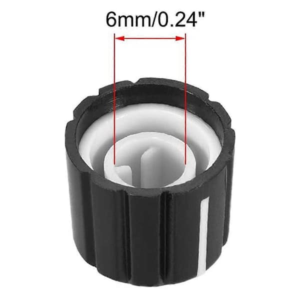 10 st Potentiometer Kontrollknappar För Elgitarr Volym Tonknappar Svart D Typ 6mm