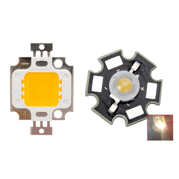 3w High Power Star Led Lys Lampe Pære (hvid) & 10w Led Cob Chip Projektør Floodlight Spotlight L