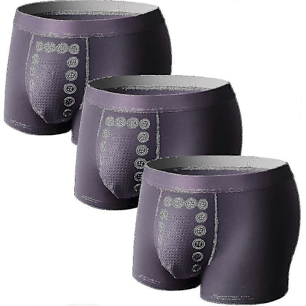 3 stk. Eft Energi-felt-terapi Herreundertøj, Energi Felt Terapi Herreundertøj Energi Felt Terapi Herrebukser Purple 4XL