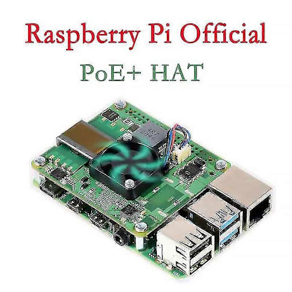 Raspberry Pi 3b+/4b Poe+ Hat -virransyöttö Ethernetin kautta -laajennuskortti