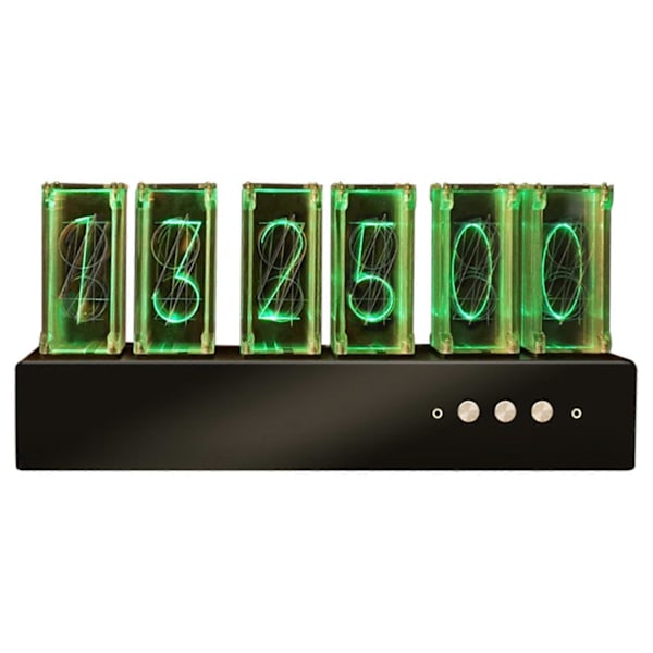 6-bittinen RGB-jäljitelmäputkikello 24h Muti-näyttötila Pöytäkello Virrankatkaisumuisti Digitaalinen LED-kello