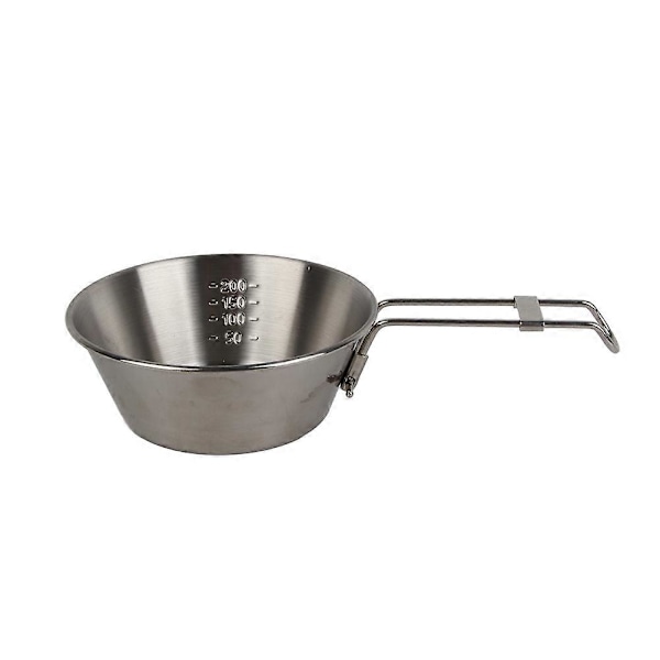 Camping Foldeskål Rustfrit Stål Multipurpose Bærbar Foldbar Skål til Picnic BBQ 300ml