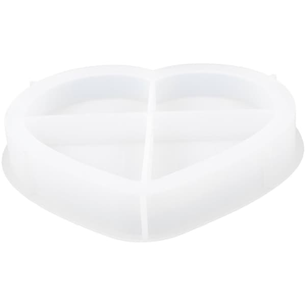 Hjerteformet Bakkeform Silikone Epoxy Form Plade Støbeform Smykkebakke DIY Form