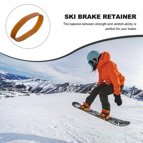 1 Sett Elastisk Skibremsebånd Gummifeste Tykke Snowboardbremsefester