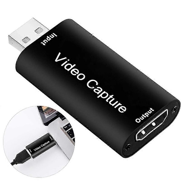 Audio Video Capture Card HDMI-kompatibel til USB 1080P USB2.0 Høy Klarhet Live Streaming Opptaksboks