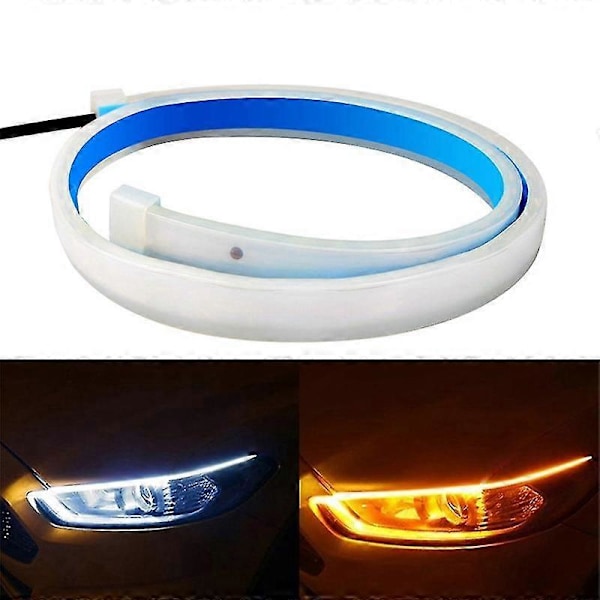 2kpl Drl 60cm Päiväajovalo 12v Joustava Pehmeä Putki Opas Start Scan Auton Led Nauha Kääntö