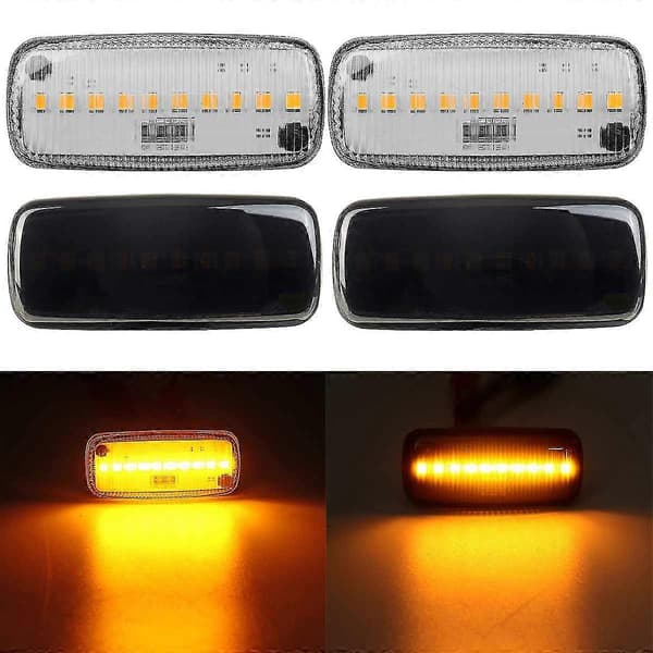 For 200 300c Sebring Caliber Nitro Compass Bil LED Side Marker Lys Blinklys Svart