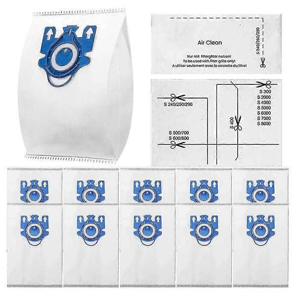 10-pack Clean 3d Efficiency Påsar Ersättning För Gn Dammsugarpåse För C1 Comp