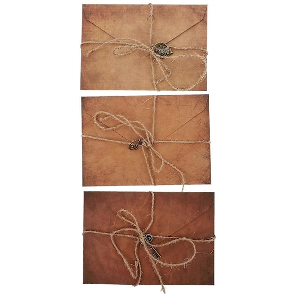 3 Set Retro Skrivpapper och Kuvert Vintage Stil Välsignelsekuvert