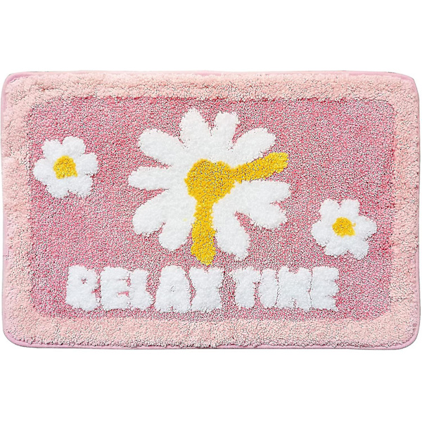 Tflycq Rosa Tusensköna Blomma Badrumsmattor Halkfria Dusch Badrumsmattor Badmatta För Badkar Utomhusmattor Sovrum Vardagsrum Köksmattor Dörrmatta Rainbow