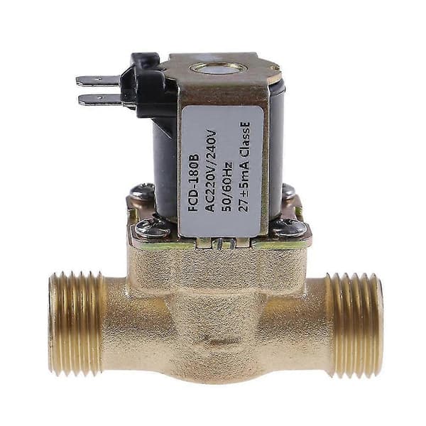 1 stk. G1/2 tomme Elektrisk Messing Magnetventil Til Solvarmevandvarmer (ac 220v)
