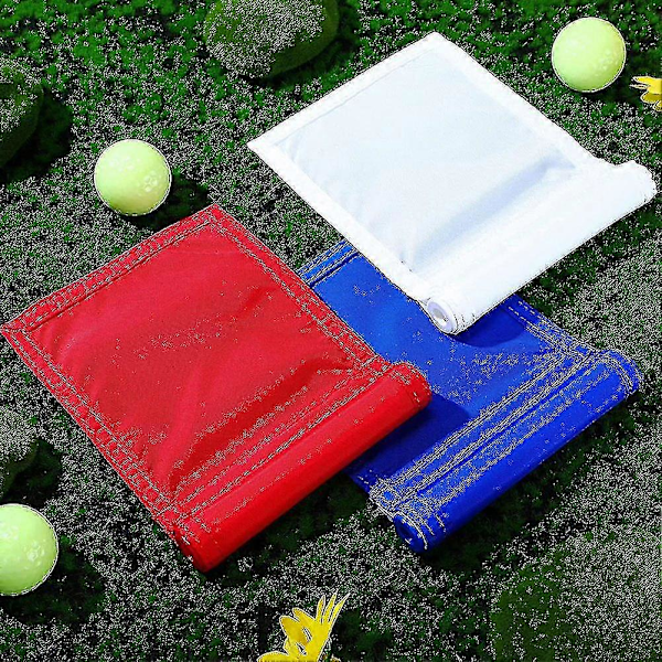 3 stk. Golf Flag Golf Flag Solid Golf Flag med Rørindsats Vandtætte Putting Golf Flag 20 x 15 cm