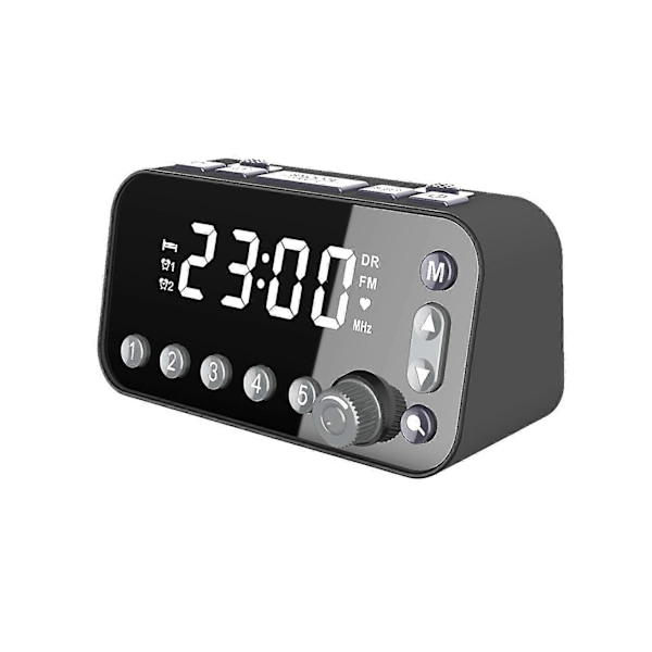 Digital Väckarklocka Radio Dubbel Usb Justerbar Volym Led-display Sleeptimer Trådlös Fm/dab Klockradio Hemtillbehör Qinghai