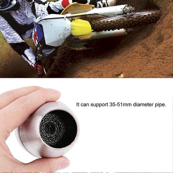 Motorcykel 35mm Komplet Udstødningssystem Universal Udstødningsrør Lyddæmper