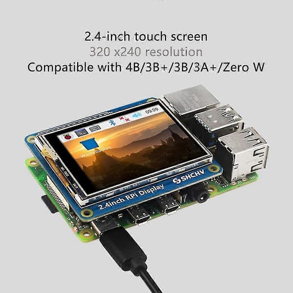 2.4 Tommer Touchskærm Display Til 4b/3b+/3b/3a+/ W Lcd Touchskærm 320x240 Display Til