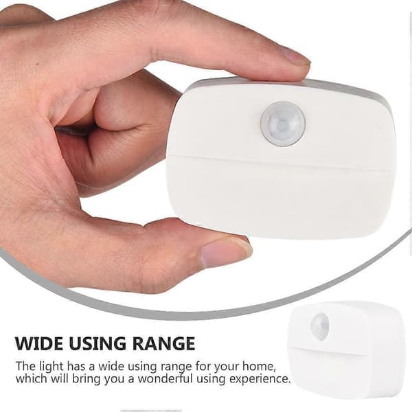 1 stk. Smart LED Menneskesensor Skaplys Garderobelampe Nattlys (Hvit)