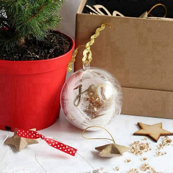 30 st Plast Jul Ihålig Boll Transparent Godisförpackning