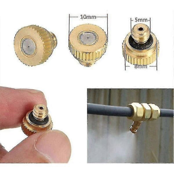 20-pack Mässingsmunstycken för dimspridning, Kylsystem Atomizers 0,3 mm Munstycke