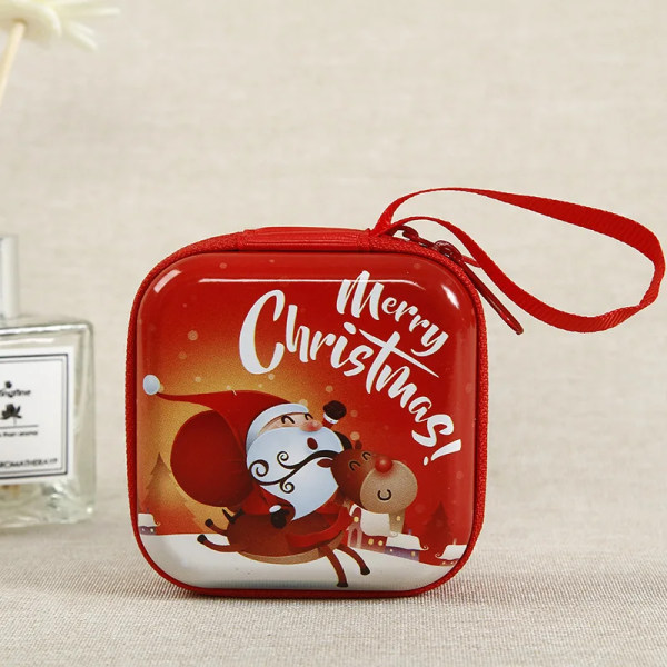 6st jul nyårspresent barns myntväska Julklapp dekorativ förpackningslåda 1pcs Round Random