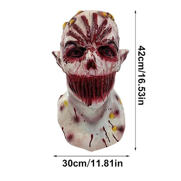 Läskig Halloween Ansiktstäckning Elastisk Latex Täcka Cosplay Tillbehör Skrämmande Cosplay Kostym Tillbehör För Spökhus