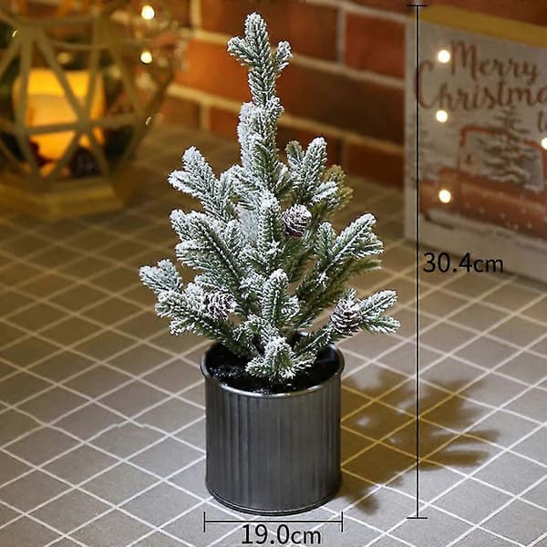 Flocking Kunstigt Juletræ Desktop Cedar Juletræ C
