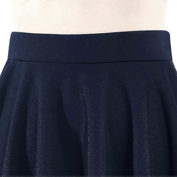 Dame Plisseret Nederdel Mini Skater Basic Nederdel Skole Cheerleader S-2xl Style1 XL