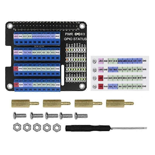 For Gpio Utvidelseskort Terminal Hat For 2b/3b/3b+/4b/zero/zero W Gpio Grensesnittmodul
