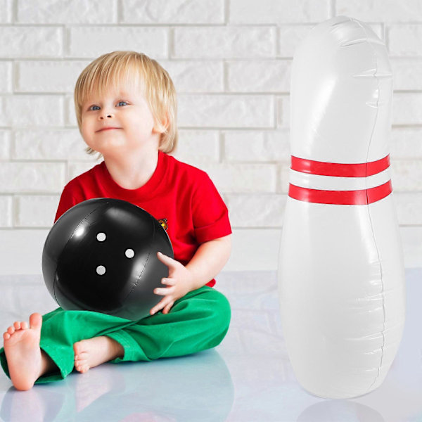 1 Set Barn Bowling Leksak Uppblåsbar Barn Inomhus Bowling Leksak för Hemma Skola