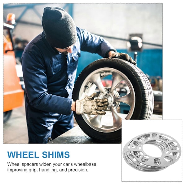 4 stk. 3 mm hjulafstandsstykker Shims pladelegering aluminium 4 & 5 bolte til Autocar Universal