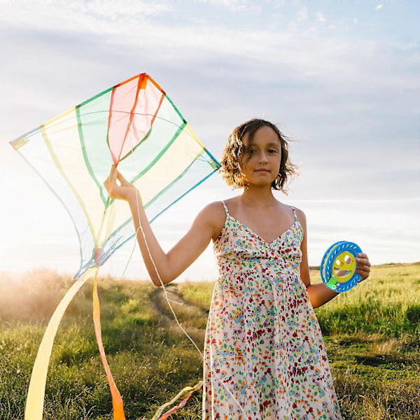 1 stk. Plast Kite Line Hjul Kite Hjulvinder Praktisk Kite Tilbehør Bærbar Kite Viklehjul (Farget Krystall Stål Perle Trådvikling 100M) B