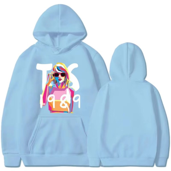 Taylor Swift the eras tour Taylor perifera hoodies vår och höst herr- och damtröjor sky blue XXL