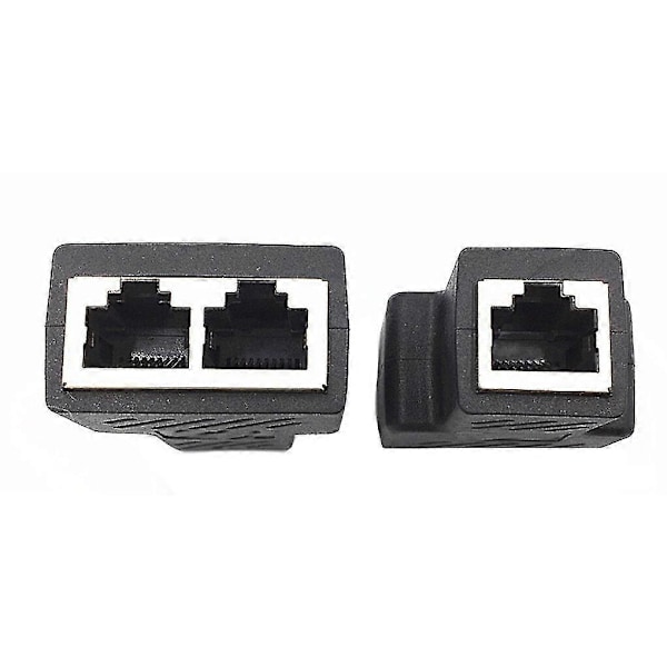 2 kpl Internet-kaapelin jakaja Ethernet RJ45 -kaapeli Kaksoisporttiliitin Verkkokaapelin jakomuunnin