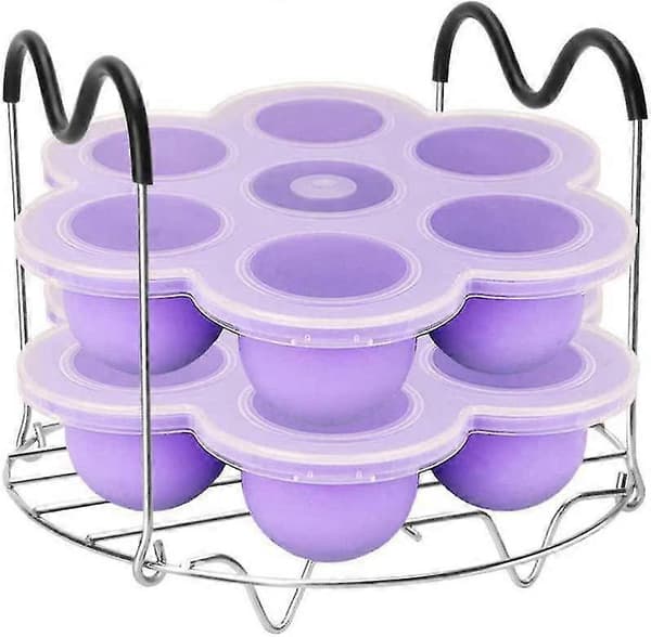 3 st Silikonformar för Ägg Bites och Ångställ för Instant Pot Tillbehör Present