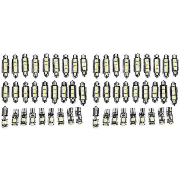 54 stk. Hvite LED-lys for bil, sett for Mercedes E-klasse W211 2002-2008