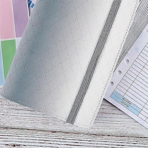 A6 Gradient Binder Hånd Ledr Pu Løsblad Kontant Budt Med Lynlås