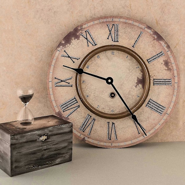 23mm Højmoment Quartz DIY Vægursværk Mekanisme Med 4 Par Sorte Ur Reparationsdele Rep