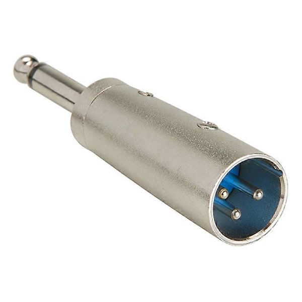 3-benet XLR han til 1/4 tomme stereokabel mikrofon mikrofonstik konverter adapter