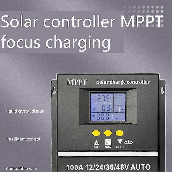 Mppt/pwm Aurinkolataus 12v/24v/36v/48v Auto Solar Pv Charr LCD-näytöllä