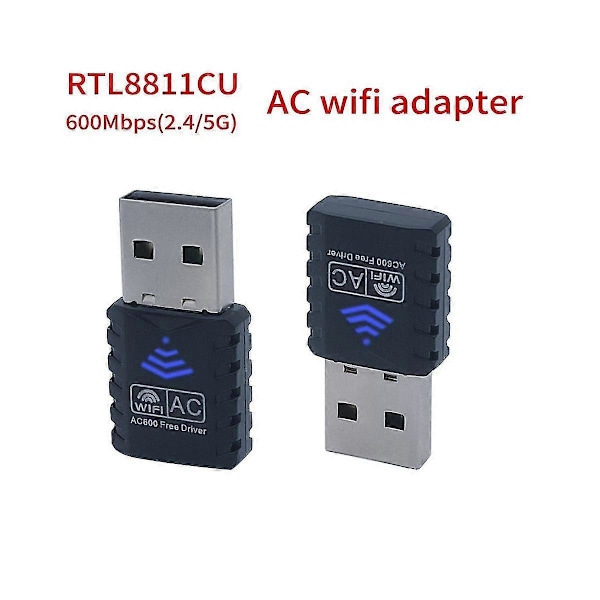 11ac 600mbps Wifi Nettverksadapter Dual Band 2.4ghz+5ghz Gratis Driver Rtl8811cu Chip Mini Usb Trådløs