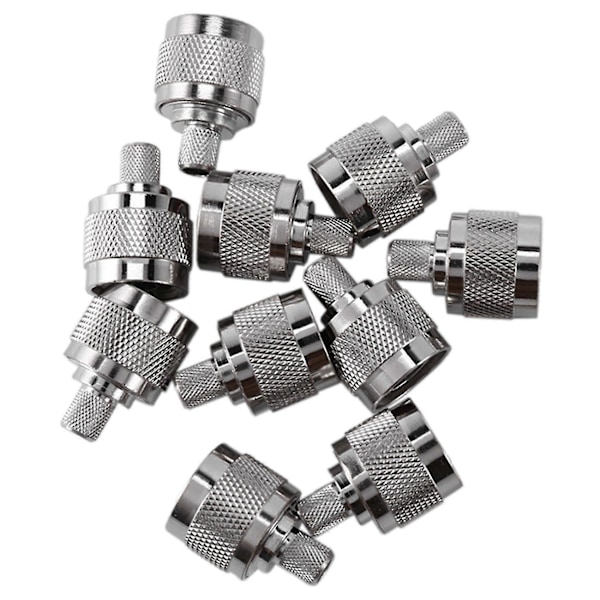 10 st N-typ Hankontakt 50-5 N-kontakt RF Koaxialkontakt för Lmr300 5d-fb Kabel N-50j-5 RF