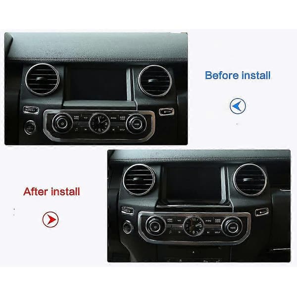 Bil Navigation GPS Skärm Under Panel Kåpa Trim Dekal Tillbehör För Discovery 4 2008-2016 (silver)