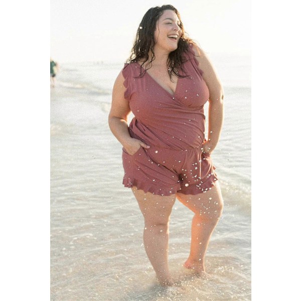 Badedragt Romper til Kvinder, Badedragt med Mavekontrol og Indbygget BH | Dame Badedragt til Bryllupsrejser, Krydstogter, Sommer XL stripe