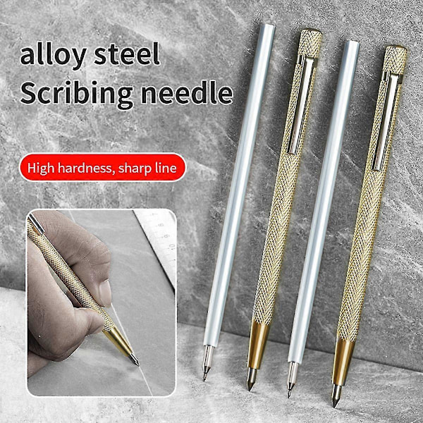 5 stk Diamant Metall Marker Graveringspenn Wolframkarbid Nib For Glass Keramisk Metall Tre Gravering