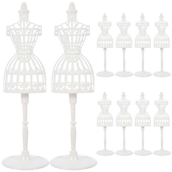 10 st Dockkläder Mannekäng Dockklänning Display Form Ställ Dockklänning Modell Ställ